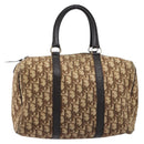 Christian Dior Trotter Canvas Boston Bag Beige Auth 216177-2