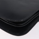 CELINE Shoulder Bag Leather Navy Gold Auth 216179-14