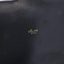 CELINE Shoulder Bag Leather Navy Gold Auth 216179-18