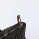 FENDI Zucchino Canvas Tote Bag Brown Black Auth 216183A-15