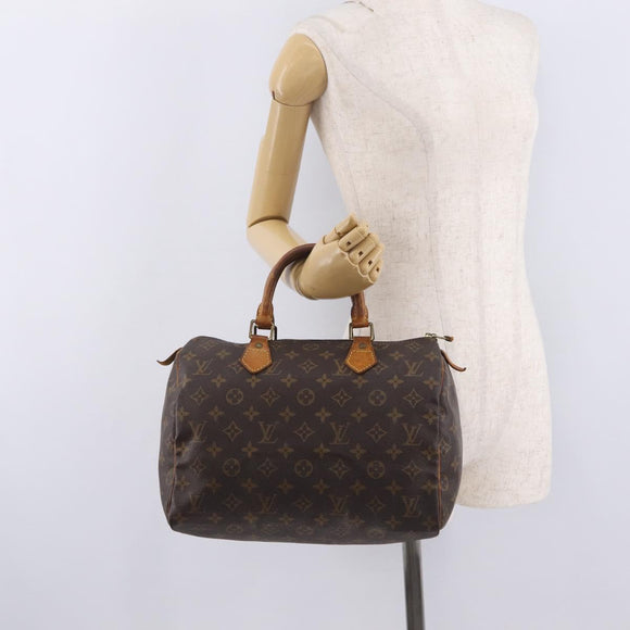 LOUIS VUITTON Monogram Speedy 30 Hand Bag M41526 LV Auth 216185