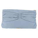 Miu Miu Clutch Bag Leather Light Blue Gold Auth 216189-3