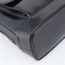 GUCCI Bamboo Tote Bag Patent leather Black Gold 001 3444 1650 Auth 216250-11