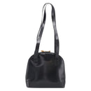 GUCCI Bamboo Tote Bag Patent leather Black Gold 001 3444 1650 Auth 216250-3
