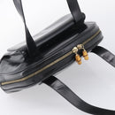 GUCCI Bamboo Tote Bag Patent leather Black Gold 001 3444 1650 Auth 216250-6