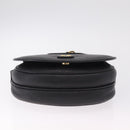 Valentino Shoulder Bag Leather Black Gold Auth 216251A-11