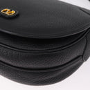 Valentino Shoulder Bag Leather Black Gold Auth 216251A-13