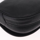 Valentino Shoulder Bag Leather Black Gold Auth 216251A-14