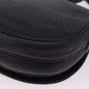Valentino Shoulder Bag Leather Black Gold Auth 216251A-15