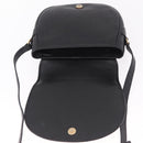 Valentino Shoulder Bag Leather Black Gold Auth 216251A-17