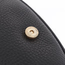 Valentino Shoulder Bag Leather Black Gold Auth 216251A-19