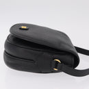 Valentino Shoulder Bag Leather Black Gold Auth 216251A-4