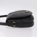 Valentino Shoulder Bag Leather Black Gold Auth 216251A-5