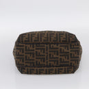 FENDI Zucca Canvas Shoulder Bag Brown Black Auth 216257-10