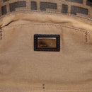 FENDI Zucca Canvas Shoulder Bag Brown Black Auth 216257-17