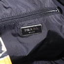 PRADA Tote Bag Nylon White Black Auth 216259-15
