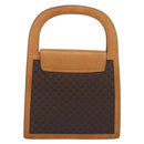 CELINE Macadam Canvas Hand Bag PVC Leather Brown Gold Auth 216265-3