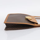 CELINE Macadam Canvas Hand Bag PVC Leather Brown Gold Auth 216265-5