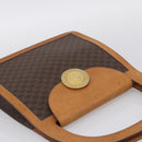 CELINE Macadam Canvas Hand Bag PVC Leather Brown Gold Auth 216265-6