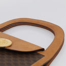 CELINE Macadam Canvas Hand Bag PVC Leather Brown Gold Auth 216265-8