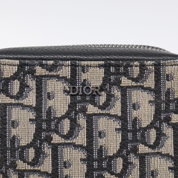 Christian Dior Trotter Canvas Oblique Messenger Pouch Bag Navy Auth 216266V