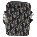 Christian Dior Trotter Canvas Oblique Messenger Pouch Bag Navy Auth 216266V-3