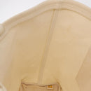 CHANEL Mobile Art Pavilion Tote Bag Coated Canvas Ivory Silver CC Auth 216269-19