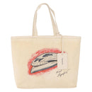 CHANEL Mobile Art Pavilion Tote Bag Coated Canvas Ivory Silver CC Auth 216269-2