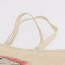 CHANEL Mobile Art Pavilion Tote Bag Coated Canvas Ivory Silver CC Auth 216269-8
