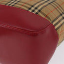 BURBERRY Nova Check Shoulder Bag Canvas Beige Gold Auth 216286A-12