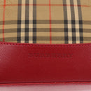 BURBERRY Nova Check Shoulder Bag Canvas Beige Gold Auth 216286A-15