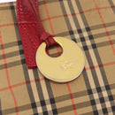 BURBERRY Nova Check Shoulder Bag Canvas Beige Gold Auth 216286A-16