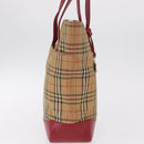 BURBERRY Nova Check Shoulder Bag Canvas Beige Gold Auth 216286A-5