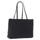Salvatore Ferragamo Vala Tote Bag Canvas Black Silver Auth 216287A-1