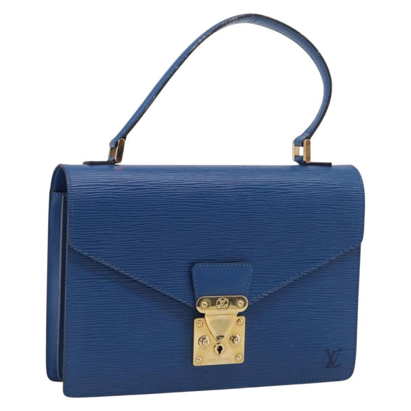 LOUIS VUITTON Epi Concorde Hand Bag Blue M52135 LV Auth 216288