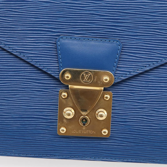 LOUIS VUITTON Epi Concorde Hand Bag Blue M52135 LV Auth 216288
