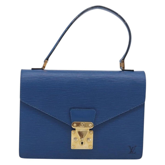 LOUIS VUITTON Epi Concorde Hand Bag Blue M52135 LV Auth 216288