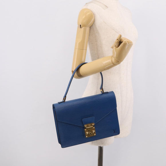 LOUIS VUITTON Epi Concorde Hand Bag Blue M52135 LV Auth 216288