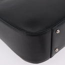 Burberrys Tote Bag Leather Black Silver Auth 216296A-10