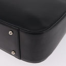 Burberrys Tote Bag Leather Black Silver Auth 216296A-11