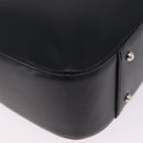 Burberrys Tote Bag Leather Black Silver Auth 216296A-12