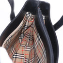 Burberrys Tote Bag Leather Black Silver Auth 216296A-16