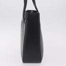 Burberrys Tote Bag Leather Black Silver Auth 216296A-4