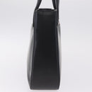 Burberrys Tote Bag Leather Black Silver Auth 216296A-5