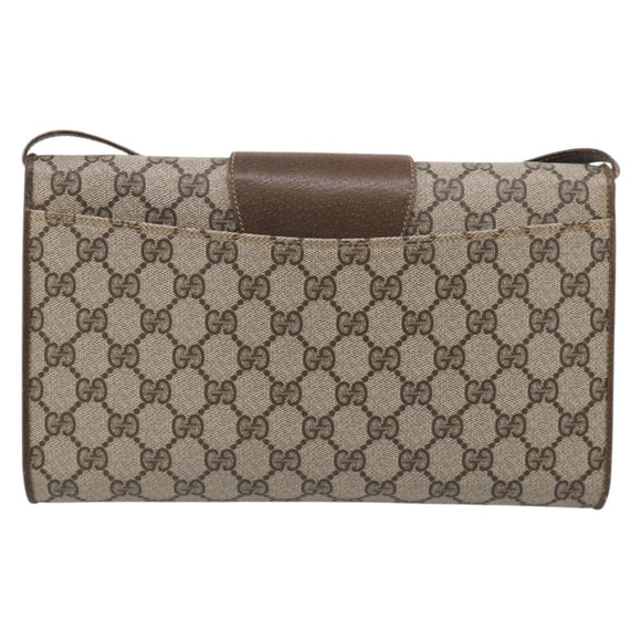GUCCI GG Supreme Shoulder Bag PVC Beige Gold 904 02 050 Auth 216297