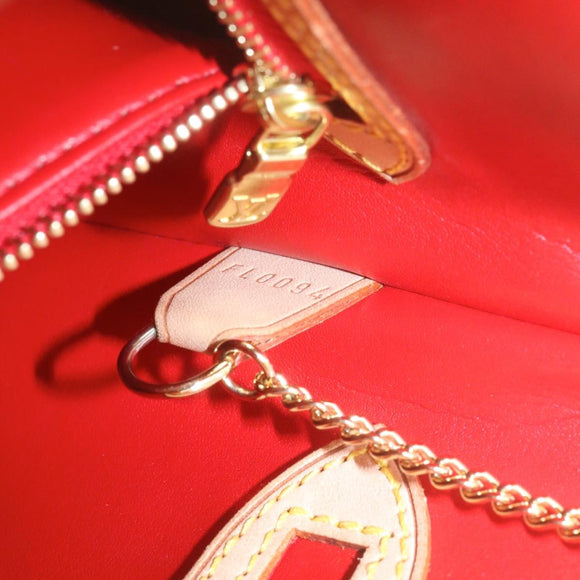 LOUIS VUITTON Monogram Vernis Bucket PM Shoulder Bag SP Order Rouge Auth 22324SM