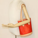 LOUIS VUITTON Monogram Vernis Bucket PM Shoulder Bag SP Order Rouge Auth 22324SM-23