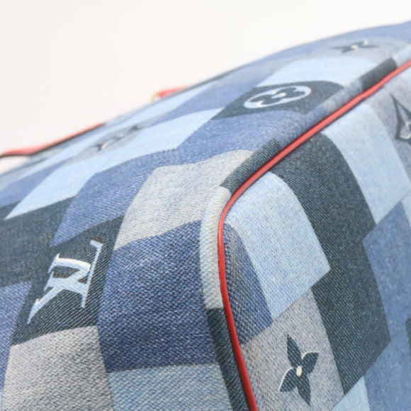 LOUIS VUITTON Monogram Denim Neverfull MM Tote Bag Blue M44981 LV Auth 22325SM