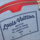 LOUIS VUITTON Monogram Denim Neverfull MM Tragetasche Blau M44981 LV Auth 22325SM-10