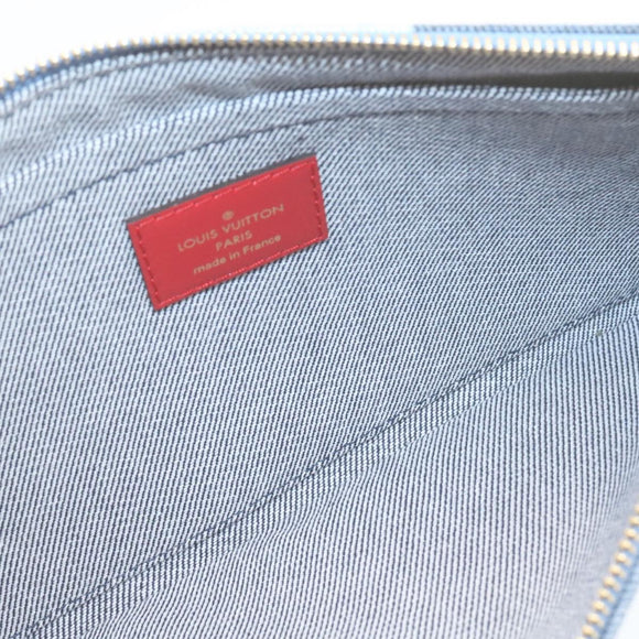 LOUIS VUITTON Monogram Denim Neverfull MM Tragetasche Blau M44981 LV Auth 22325SM